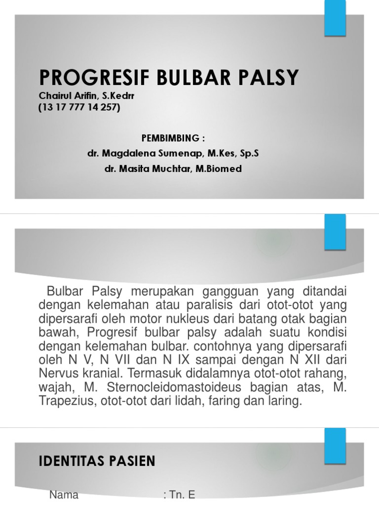 Bulbar Palsy | PDF