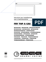 FRY TOP A GAS. Istruzioni Per Installazione, Uso e Manutenzione