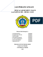 LAPORAN PERANCANGAN MESIN PENCACAH RUMPUT 5 APRIL 2019 - Kelompok