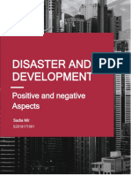 Disaster and Development: Positive and Negative Aspects