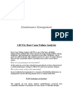 Maintenance Management: 1.RCFA (Root Cause Failure Analysis)