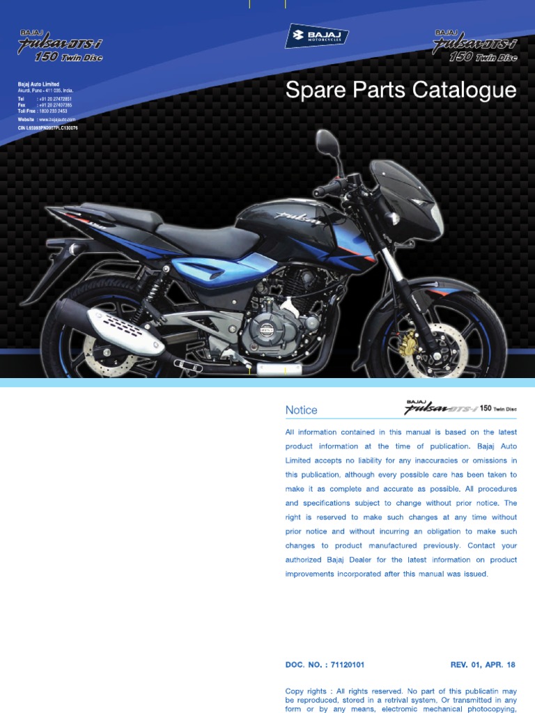 Bajaj Pulsar 150 Spare Parts List Pdf Reviewmotors.co