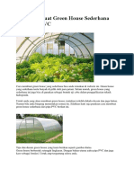 Cara Membuat Green House Sederhana Dari Pipa PVC