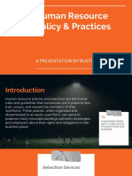 Human Resource Policies and Practices