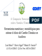 Herramientas para estimar el efecto del Cambio Climático en Acuíferos