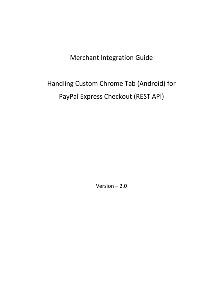 PayPal Express Checkout Android Guide | PDF | Android (Operating System ...
