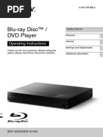 Blu-Ray Disc™ / DVD Player: Operating Instructions