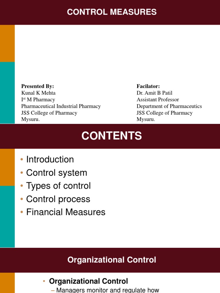Control Measures: Presented By: Facilator | PDF | Return On Investment ...