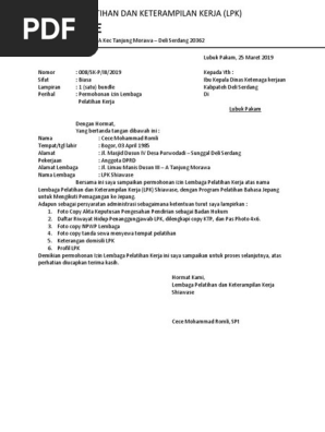 Surat Permohonan Izin Lpk Docx