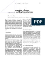 6.2) Cloud Computing - Issues, Research and Implementations PDF