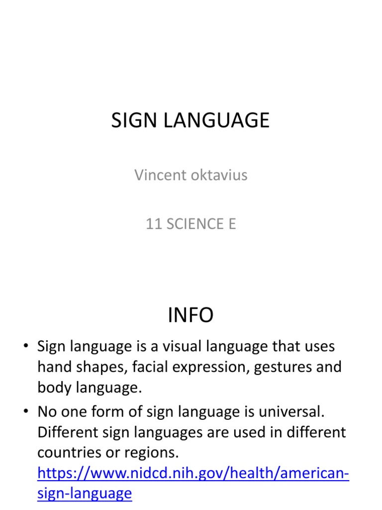 The Basics of Sign Language | PDF