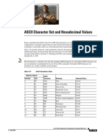 ASCII Character Set and Hexadecimal Values: Table 174