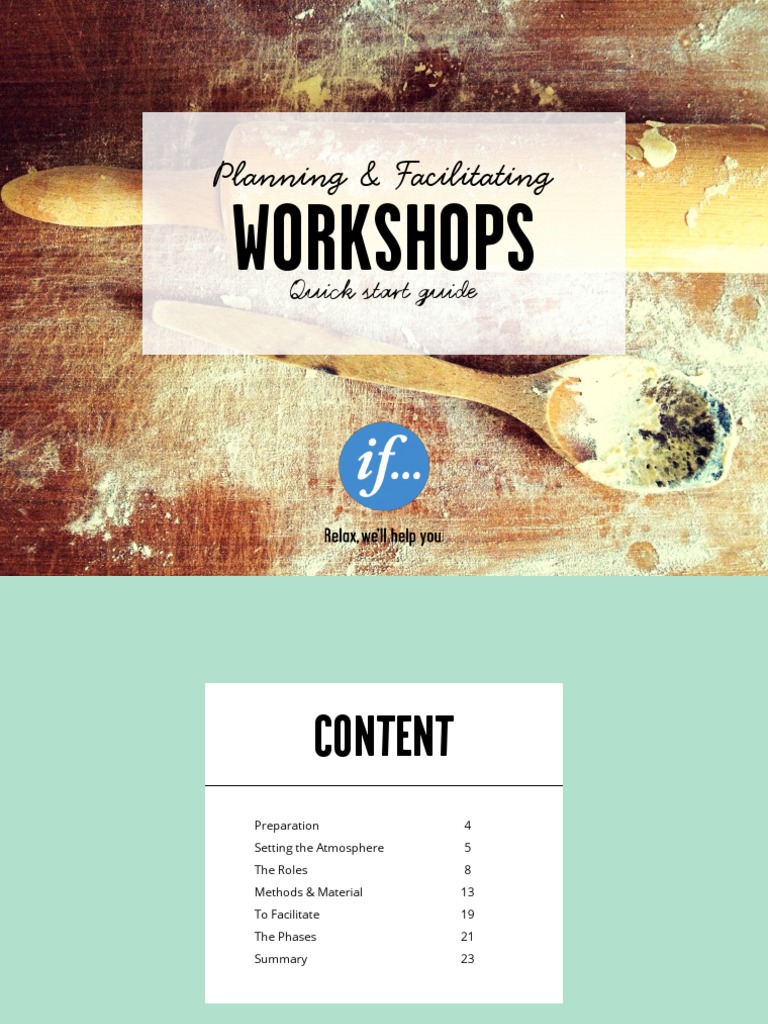 Workshop Planning and Facilitation Guide | PDF | Facilitator ...