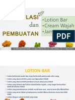 Formulasi Jamu, Cream Wajah, Lotion Bar