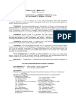 Executive Order No. - Series of - Reorganization and Strengthening of The City Gad Focal Point System
