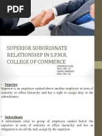 Superior Subordinate Relationship in S.P.M.R. College of Commerce