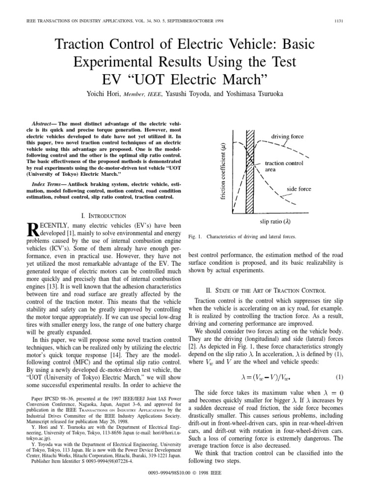 Traction Control Techniques for EVs | PDF | Electric Motor | Control Theory