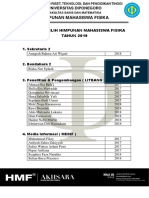 Staff Terpilih Himpunan Mahasiswa Fisika TAHUN 2019: 1. Sekretaris 2