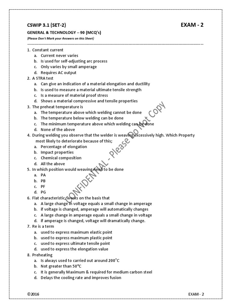 Exam 2 PDF Welding Construction