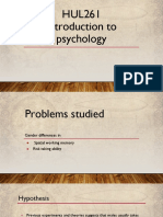 HUL261 Introduction To Psychology