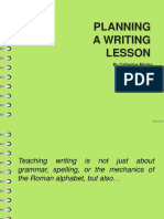 Planning A Writing Lesson: by Catherine Morley
