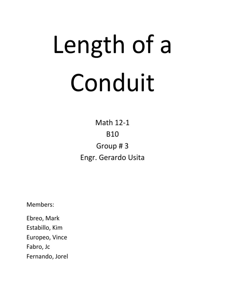 Conduit Length Calculation for Foundation | PDF