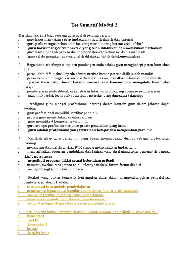 Tes Sumatif Modul 2 Docx