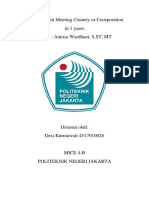 Analisis About Meeting Country or Coorporation in 1 Years. Dosen: Annisa Wardhani, S.ST, MT