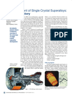 A Brief History: Development of Single Crystal Superalloys