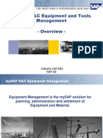 mySAP E&C Equipment Management Overview