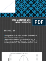 Item Analysis and Interpretation