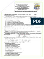 Cuestionario para triatlón de conocimientos en el estado Táchira