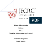 School of Engineering Scheme BCA (Bachelor of Computer Applications)