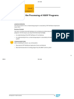 Unit 1 Lesson 1: Describing The Processing of ABAP Programs