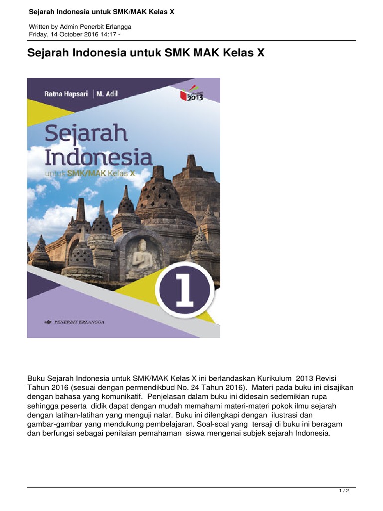 Buku Sejarah Indonesia Kelas 10 Ratna Hapsari Pdf