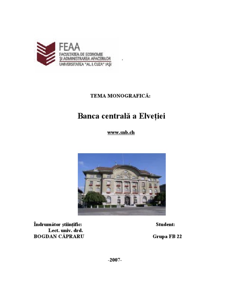 Banca Centrala A Elvetiei