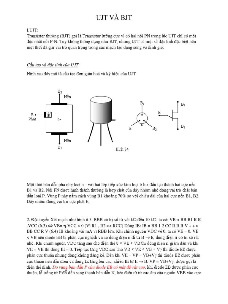 BJT Và Ujt | PDF - Scribd