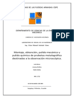 Preparación de probetas metalográficas