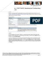 Release Notes - CCNP TSHOOT: Maintaining and Troubleshooting IP Networks v6.0