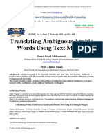 Translating Ambiguous Arabic Words Using Text Mining