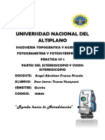 Visión estereoscópica y partes del estereoscopio