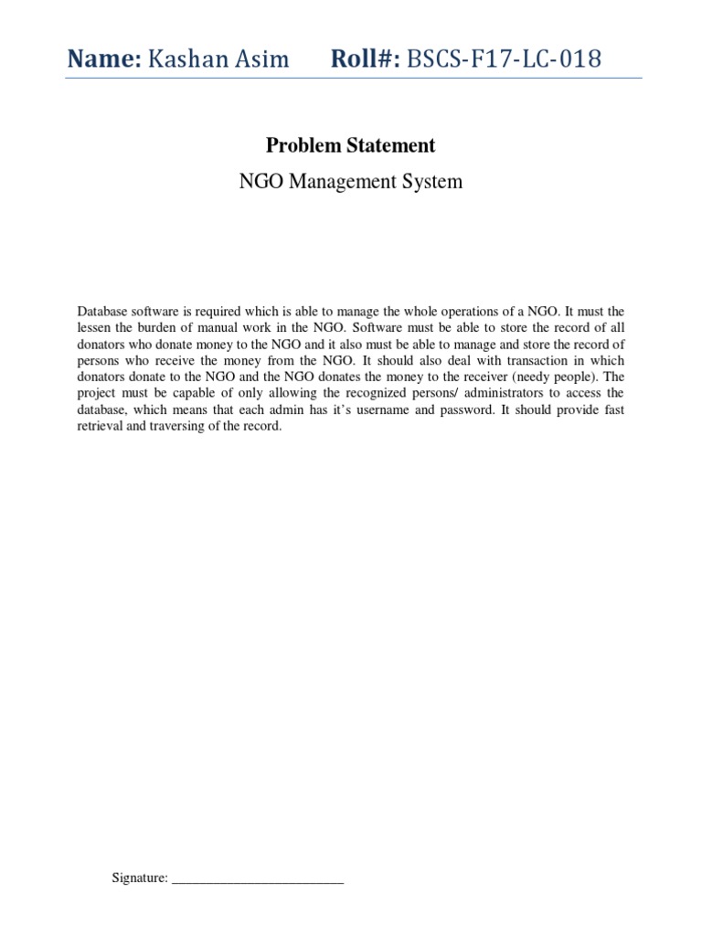 Problem Statement PDF | PDF