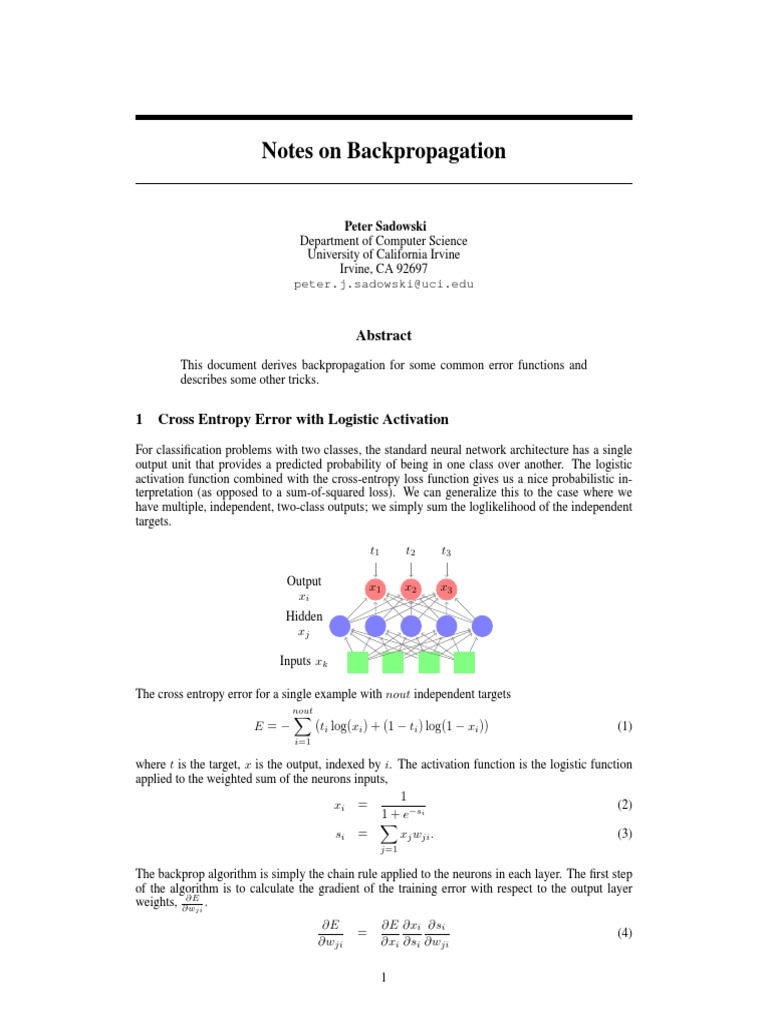 Backpropagation Techniques in Neural Networks | PDF | Algorithms ...