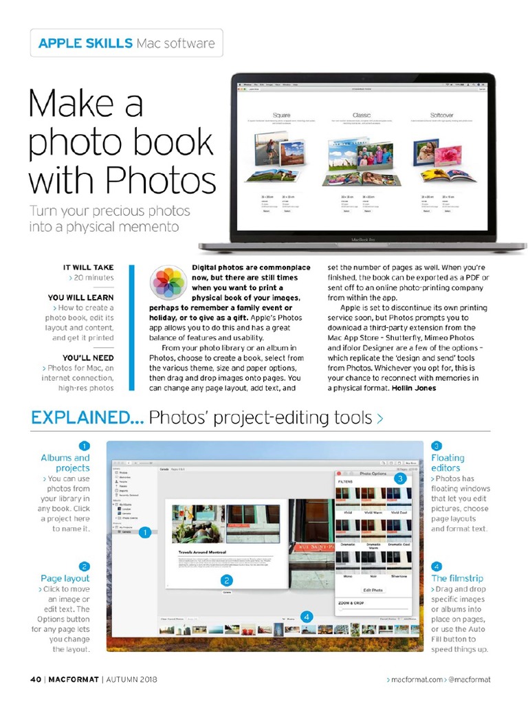 Macos - Make A Photo Book With Photos | PDF