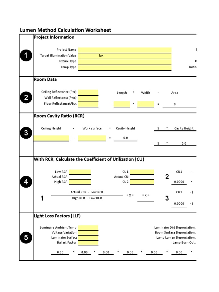 Lumen Method Calculation Guide | PDF | Equipment | Electrical Components