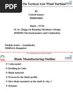 Presentation On Vertical Axis Wind Turbine: by Lokesh Kumar BSB0910002