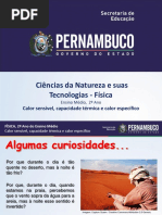 Calor Sensível, Capacidade Térmica e Calor Específico