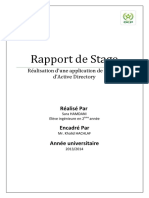 Rapport de Stage: Réalisé Par