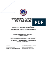 Auditoria Sistemas Informaticos II - 10mo