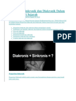 Pengertian Sinkronik Dan Diakronik Dalam Memperlajari Sejarah